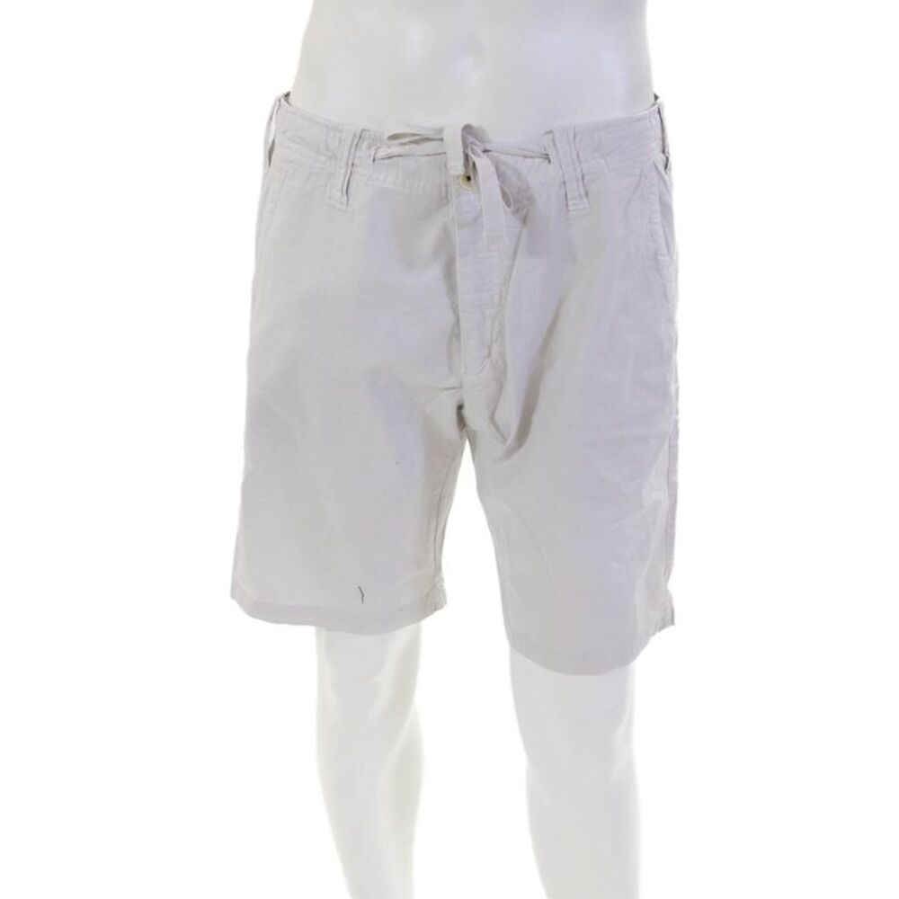 Hartford Mens Cotton Zip Button Lined Casual Shorts White Size EUR 50